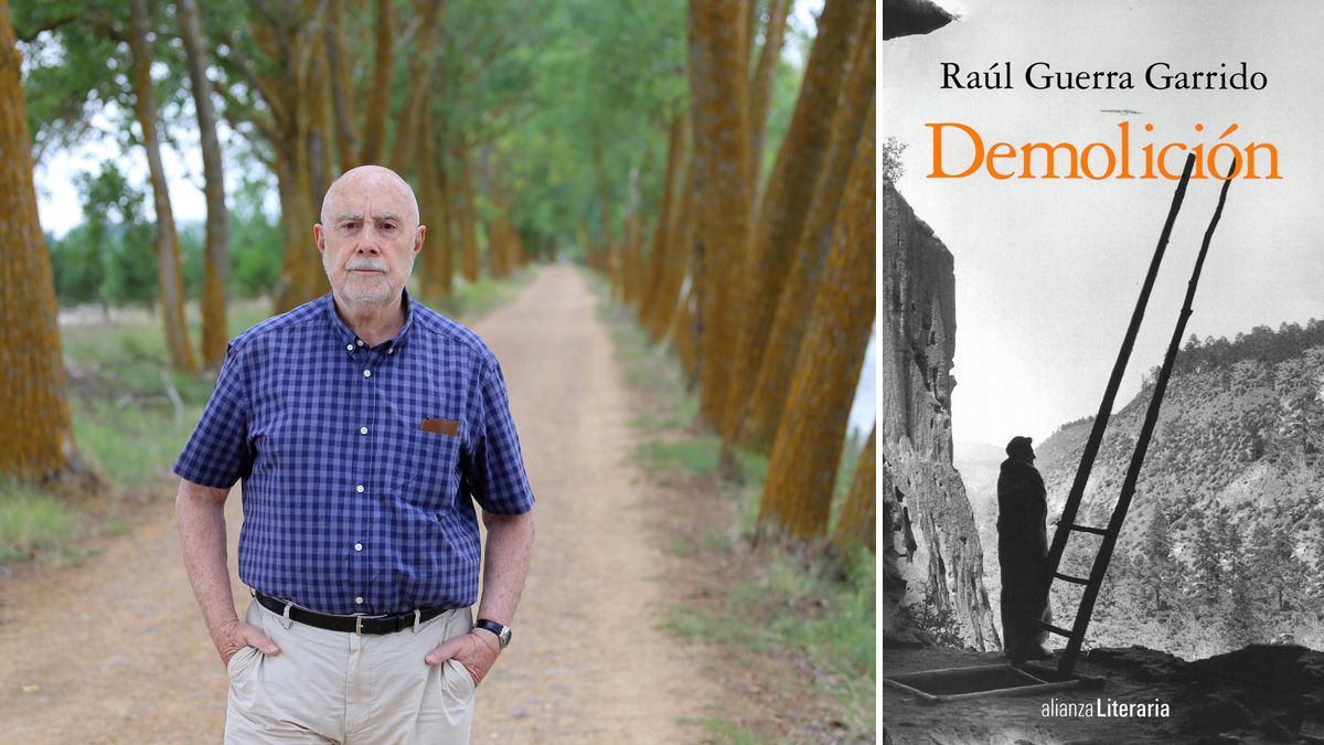 La portada de 'Demolición' y el autor, Raúl Guerra Garrido. | L.N.C.