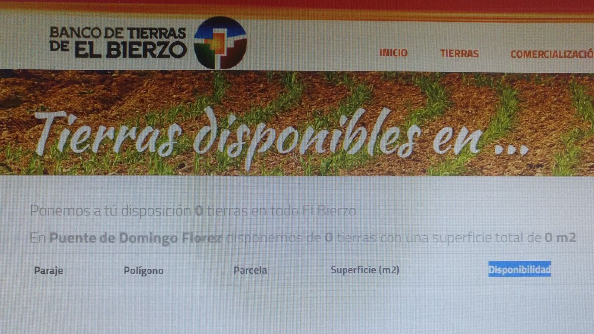 Nueva web del Banco de Tierras con un buscador de parcelas. | L.N.C.
