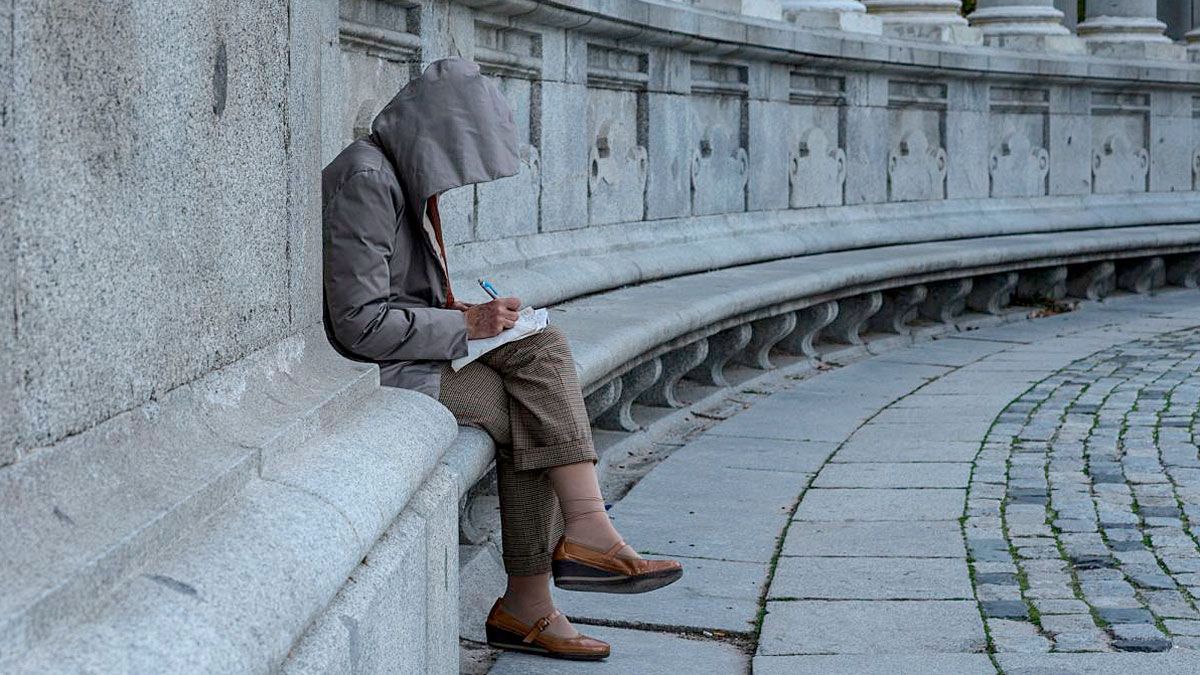 La imagen ganadora del certamen tomada en el monumento a Alfonso XII en el Parque del Retiro. | SANTOS PERANDONES