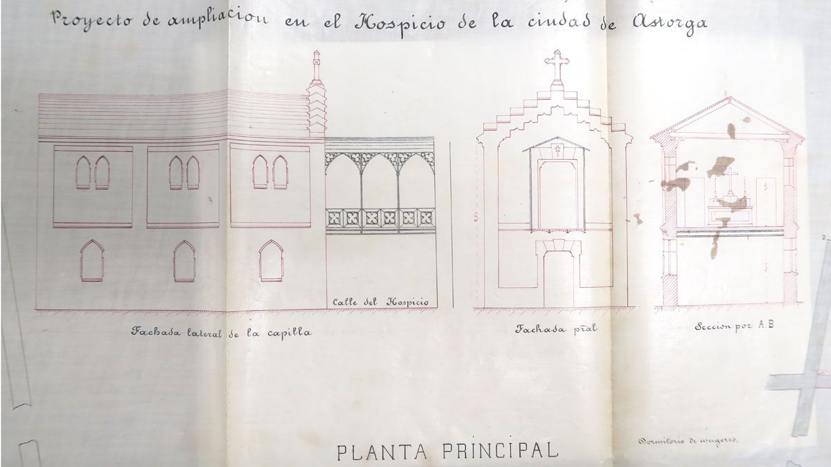 Proyecto de ampliación de la Casa Hospicio de Astorga. Arquitecto F. de Urquiza (1883).