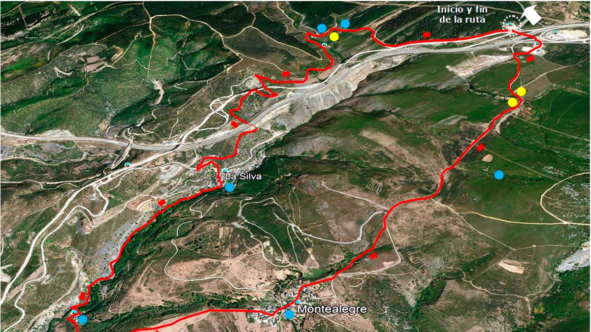 Ubicación de la ruta de senderismo 'Un paseo por los alrededores del Puerto del Manzanal', en Google Earth.