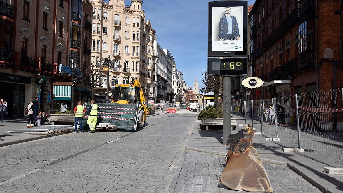 Imagen de las obras llevadas a cabo en Ordoño II. | SAÚL ARÉN