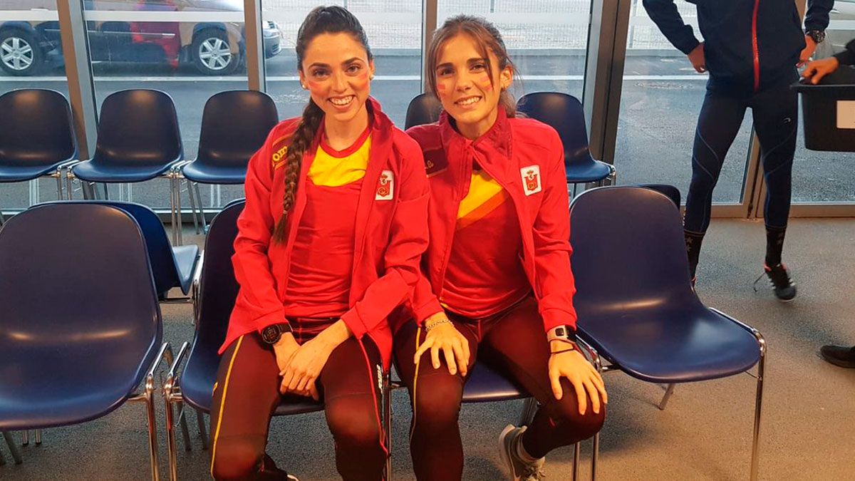 Celia Antón y Marta García antes de correr en Francia. | RFEA