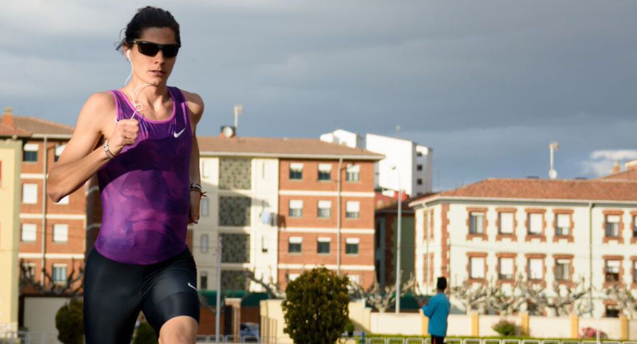 Alaiz, durante un entrenamiento en el Hispánico. | SPORTMEDIA