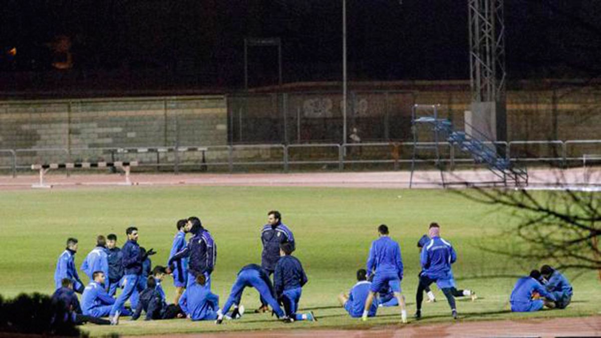 Entrenamiento de la Arandina, en una imagen de archivo. | ABC