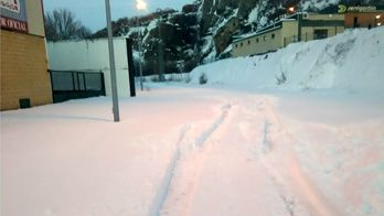 Imagen remitida del polígono industrial en la ultima nevada. | L.N.C.