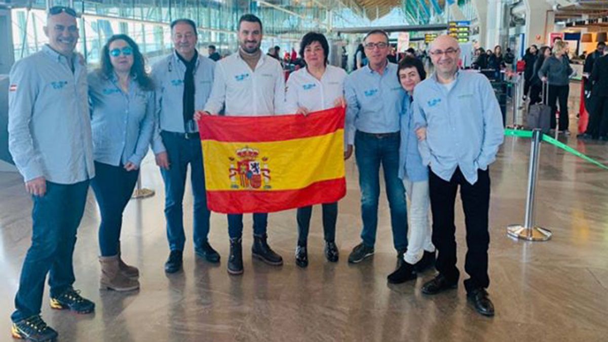 La delegación española de la copa del mundo en la que está Soraya Rojo (2I). | L.N.C.