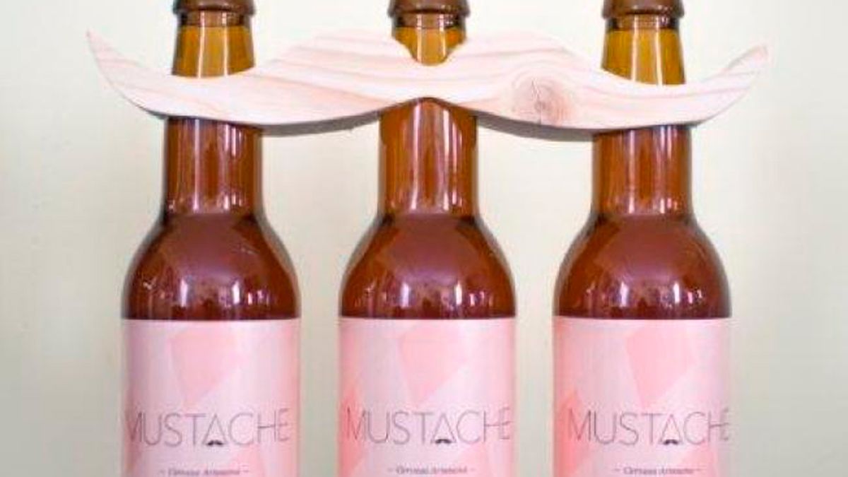 Imagen de la cerveza rosa que ganó el concurso. Imagen de la cerveza rosa que ganó el concurso.