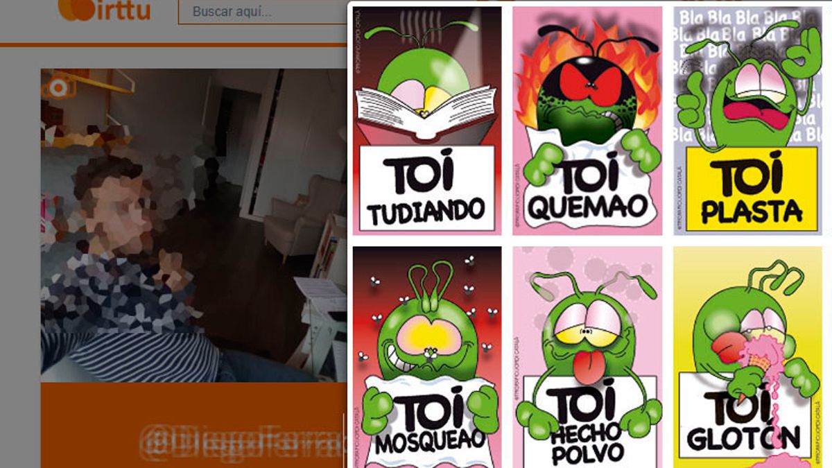 Algunos de los conocidos 'tois' que se recuperan en la muestra con la web de la startup de fondo. Algunos de los conocidos 'tois' que se recuperan en la muestra con la web de la startup de fondo.