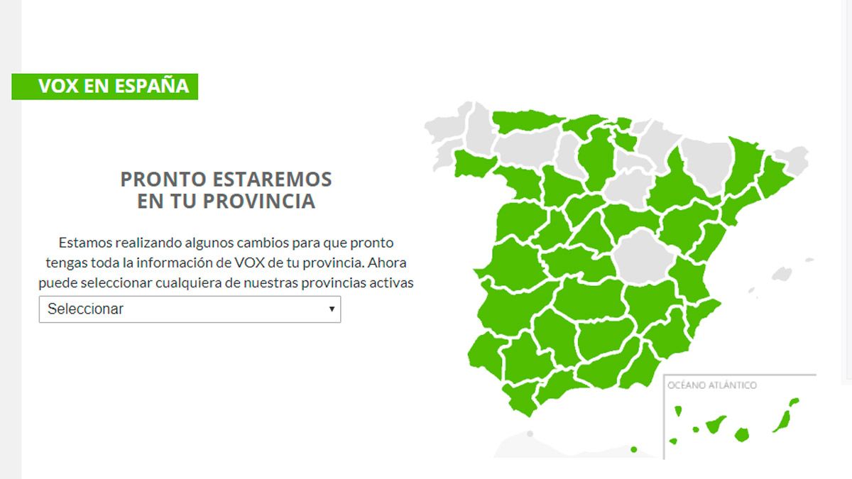 La página web del partido tiene León como una de las provincias sin representación del partido. | L.N.C. La página web del partido tiene León como una de las provincias sin representación del partido. | L.N.C.