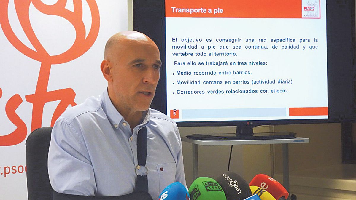José Antonio Diez, candidato del PSOE a la Alcaldía de León. | L.N.C.