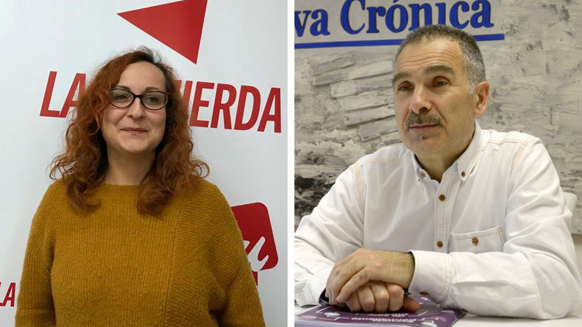 Carmen Franganillo (Izquierda Unida) y Nicanor Pastrana (Podemos). | L.N.C.