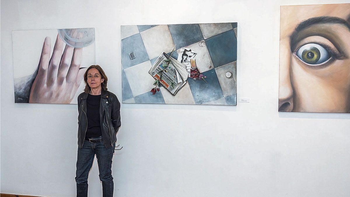 La artista burgalesa Mariangel González expone estos días en la Fundación Vela Zanetti. | VICENTE GARCÍA