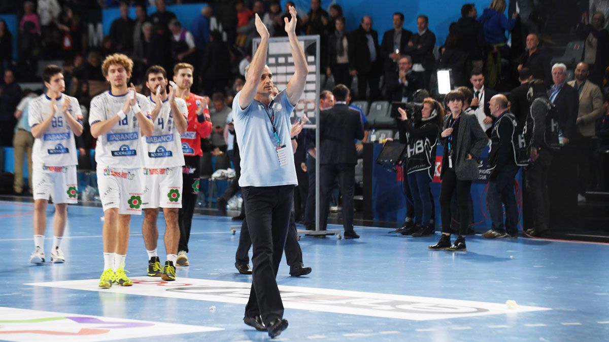 A pesar de la derrota, el partido en Montpellier fue un hito para el Ademar. | JAVIER QUINTANA