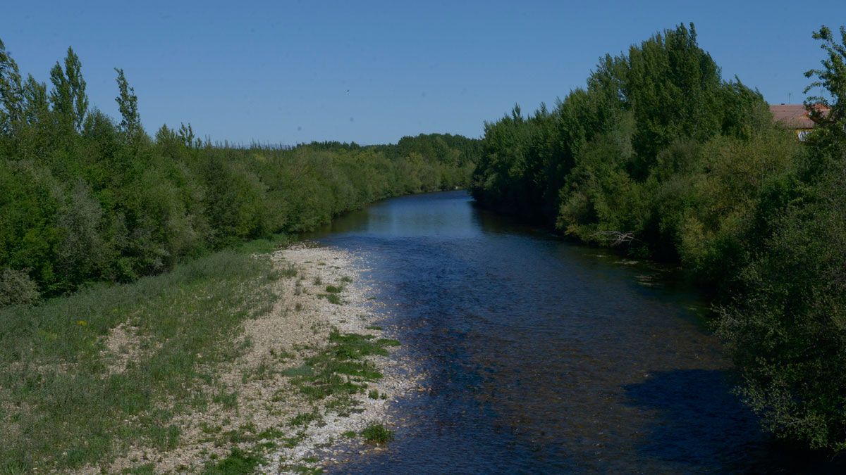 El río Tuerto, a su paso por La Bañeza . | ABAJO