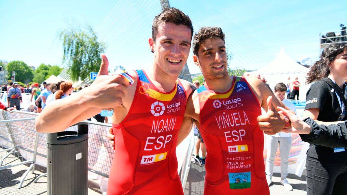 Noain y Viñuela, representantes españoles en el Mundial de acuatlón. | L.N.C.