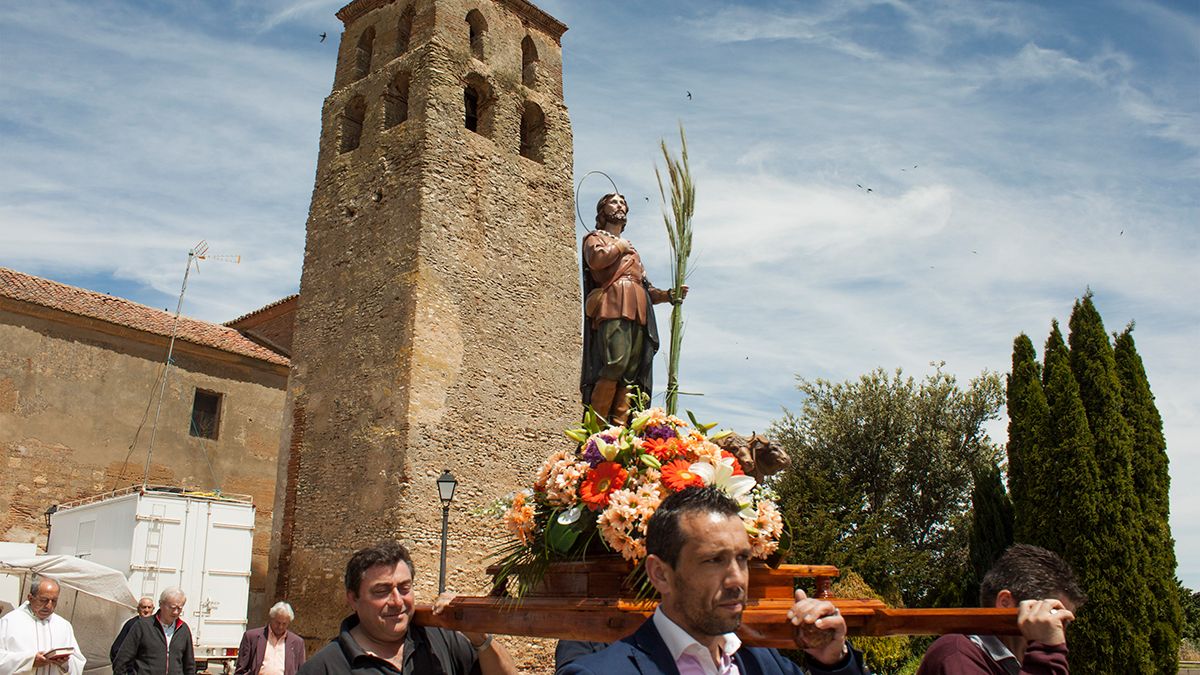 Procesión de San Isidro el año pasado en San Millán de los Caballeros. | T.G.