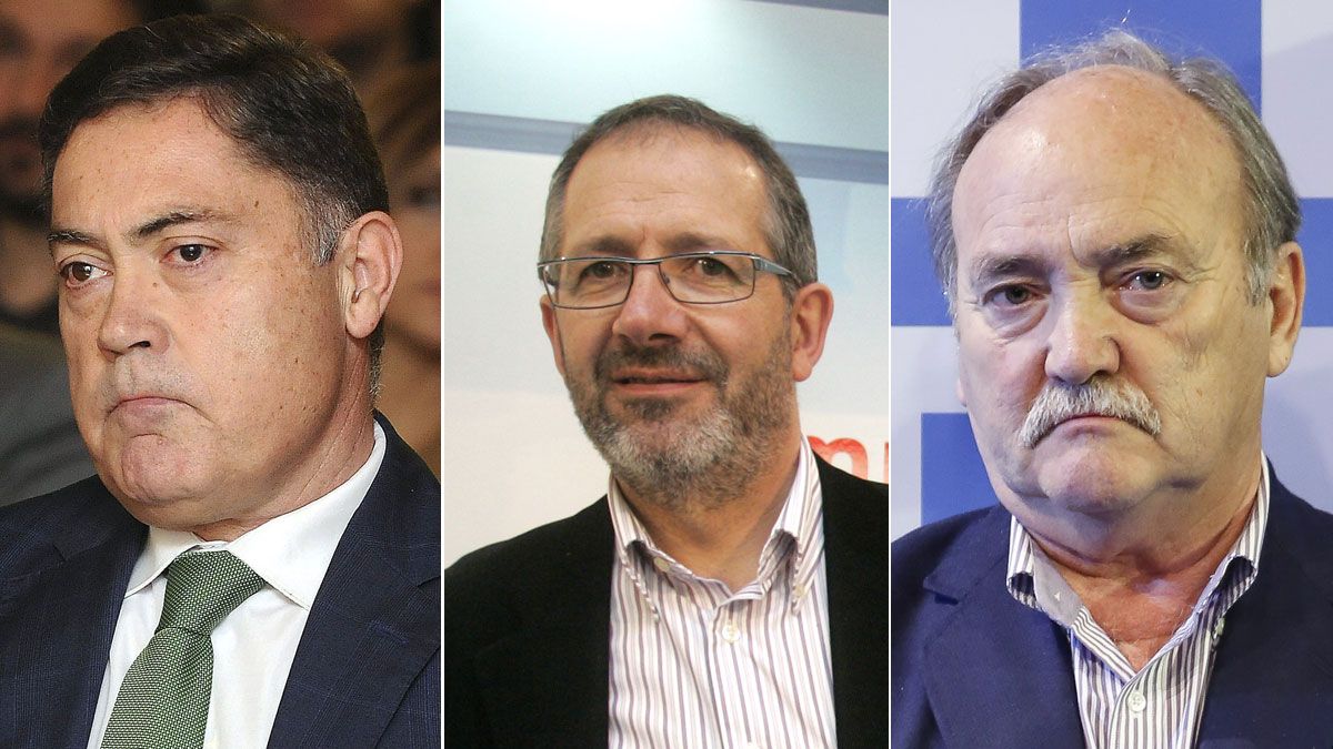Tres de los alcaldes afectados, Marcos Martínez, Joaquín Llamas y José Manuel Otero. | ICAL