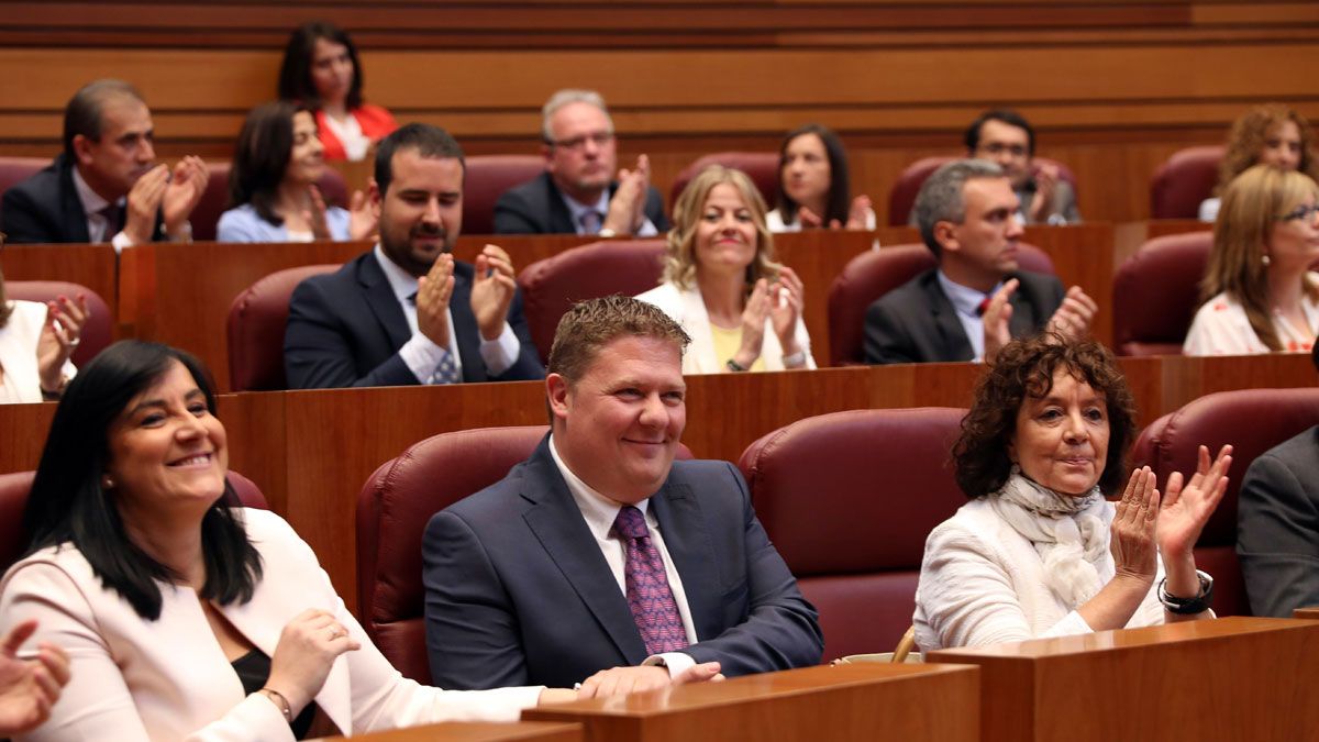 Óscar Álvarez, tras ser elegido secretario segundo de las Cortes de Castilla y León. | RUBÉN CACHO (ICAL)