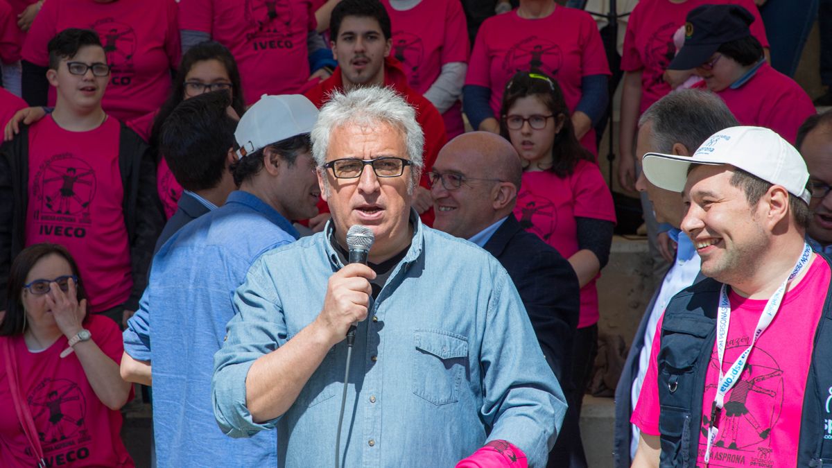 Leo Harlem en una actividad solidaria en Valladolid. | ICAL