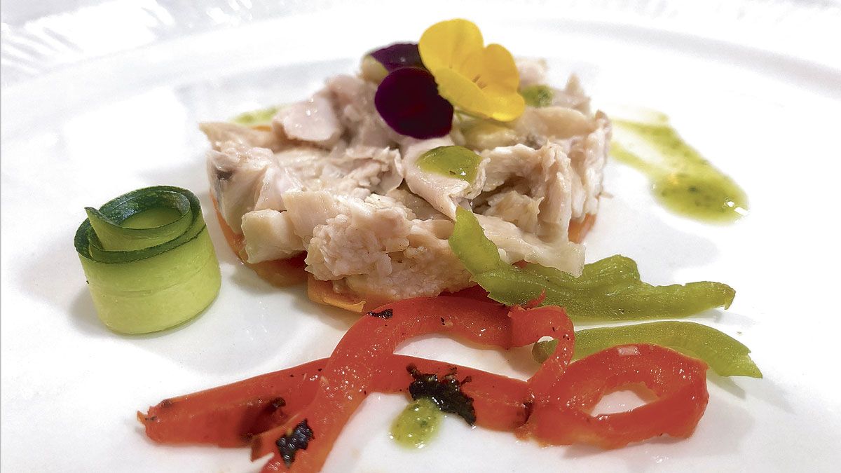 La tapa del Ferecor ‘Conejo escabechado con verduras y pesto’.