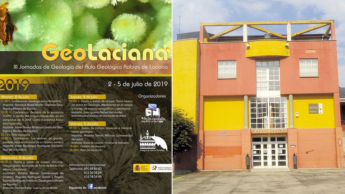 Detalla del cartel oficial de las jornadas y de la Casa de Cultura de Villablino. | L.N.C.