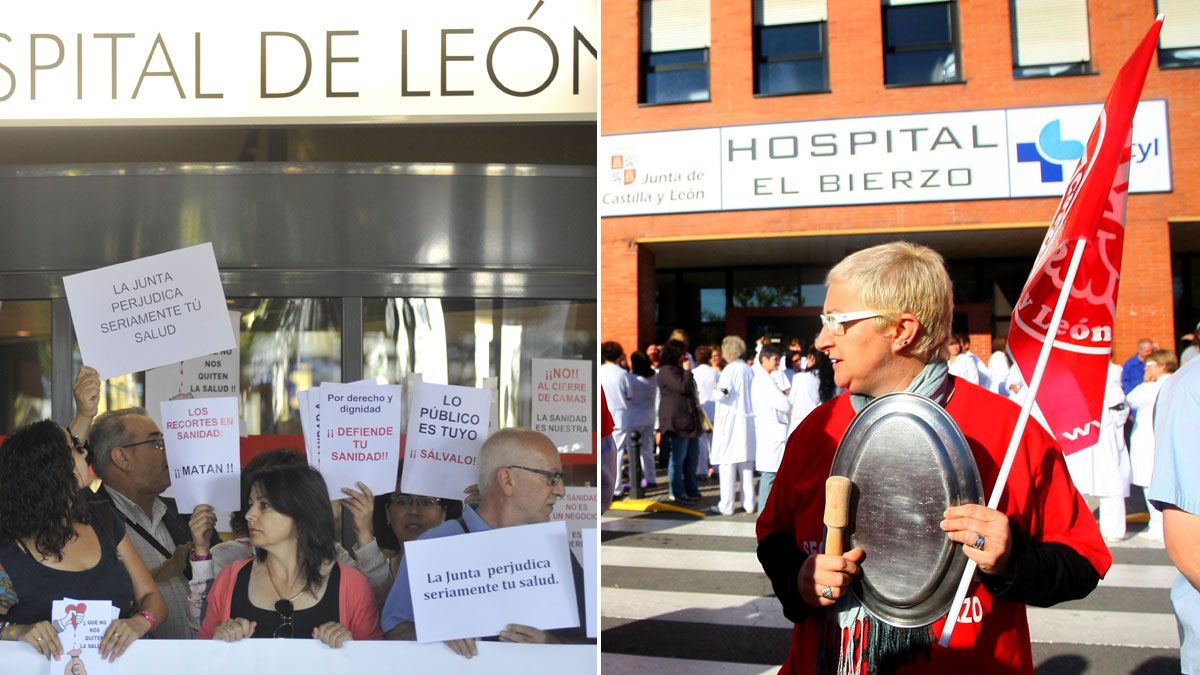 Protestas en los Hospitales de León y el Bierzo, en imágenes de archivo. | DANIEL MARTÍN / ICAL