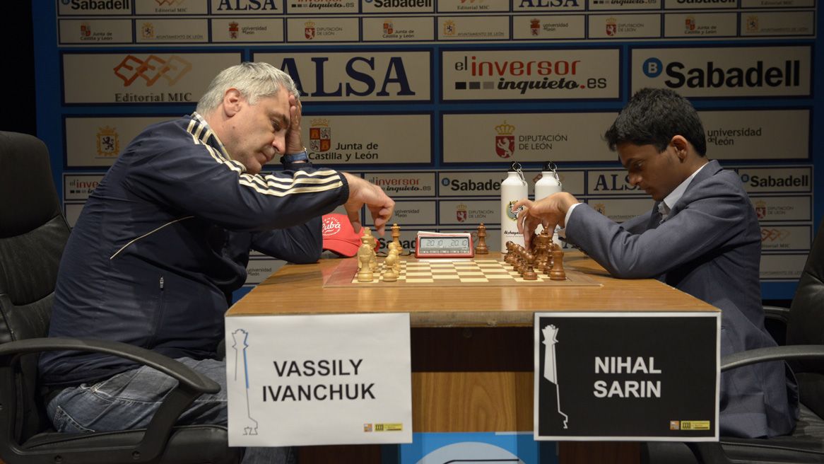 Ivanchuk y Sarin al inicio del duelo. | MAURICIO PEÑA