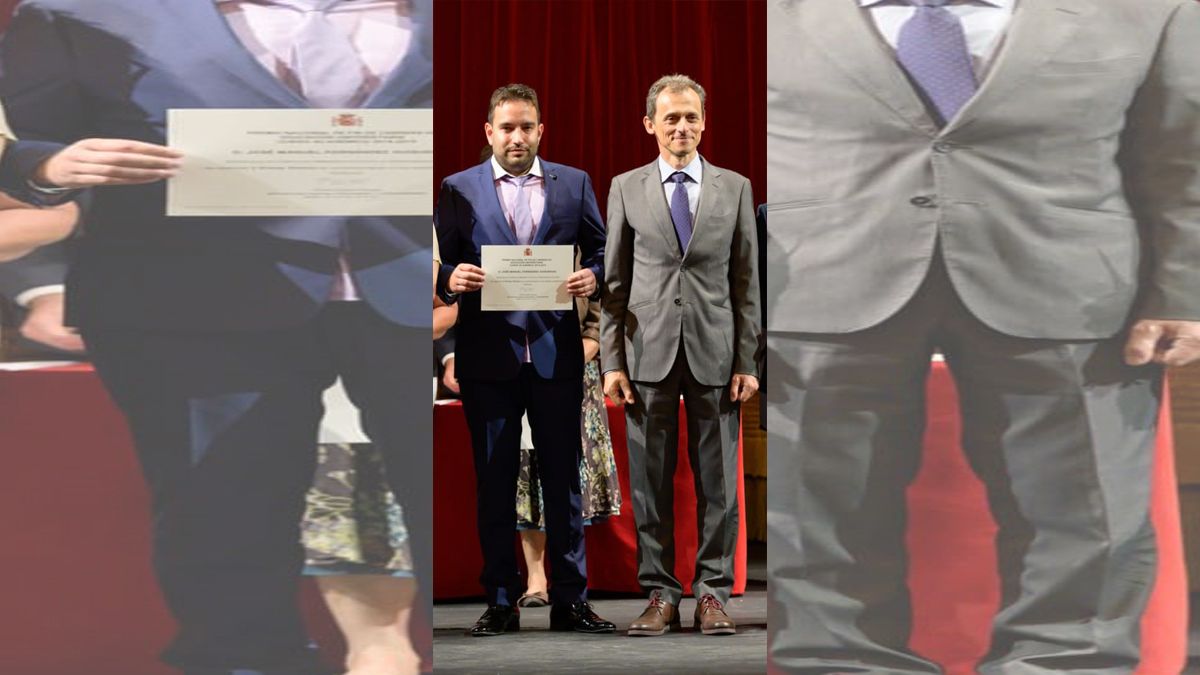El estudiante leonés recibió el diploma de manos de Pedro Duque | L.N.C