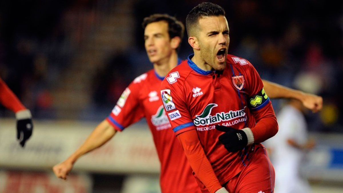 Julio Álvarez, durante un partido como futbolista en el Numancia. | LALIGA