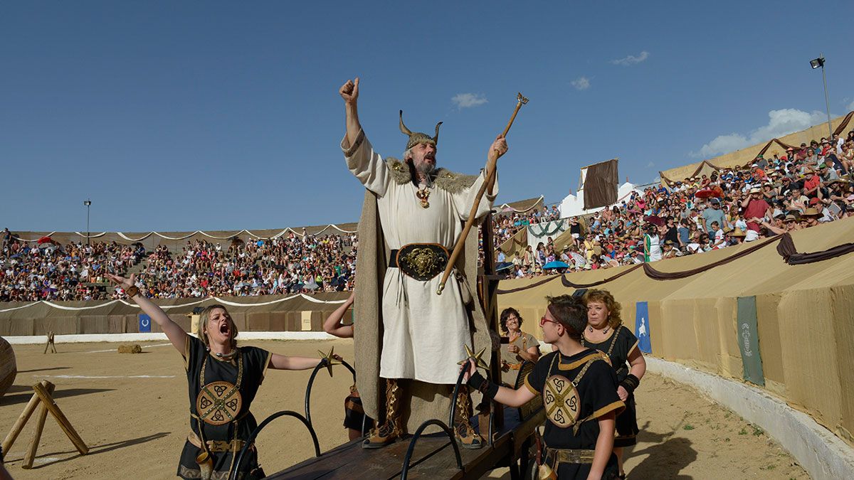 Recreación de un circo romano en Astorga. | MAURICIO PEÑA