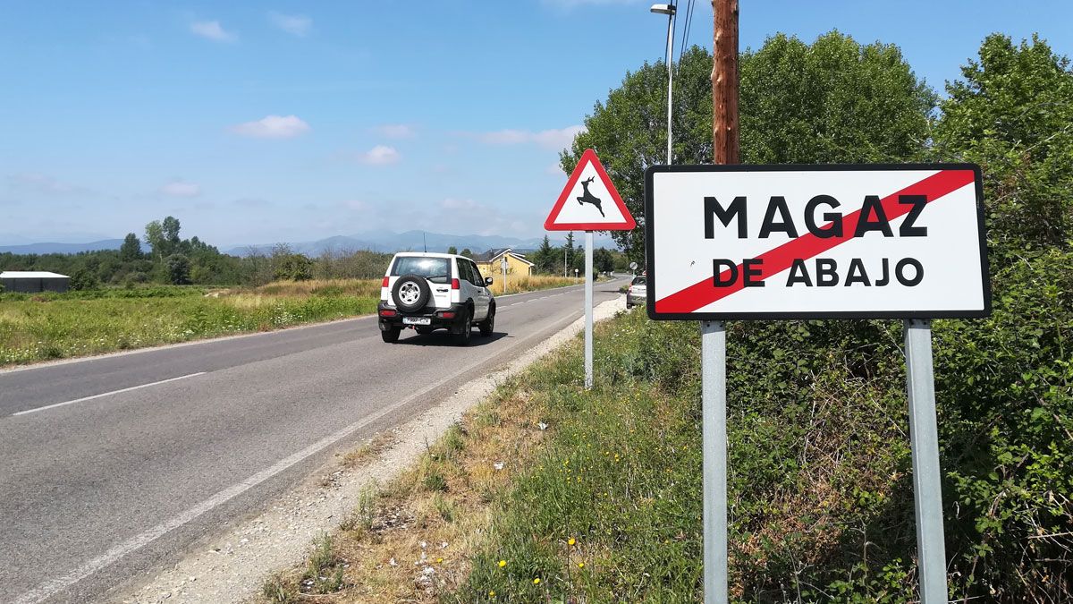 Imagen del acceso a la localidad de Magaz de Abajo. | D.M.