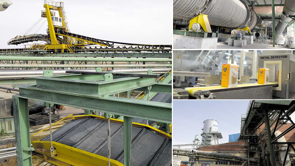 Las cintas transportadores redirigen la remolacha de los silos a los canales de distribución tras ser recepcionada. | MAURICIO PEÑA