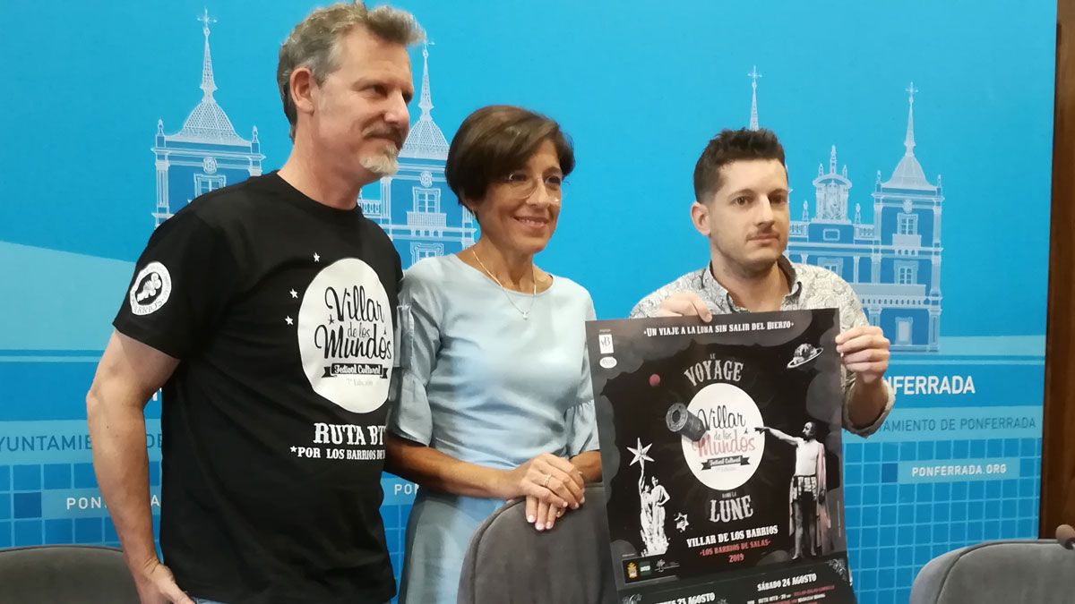 De La Carrera, la concejala Conchi de Vega y Elías Rivas, de The Morgans. | D.M. De La Carrera, la concejala Conchi de Vega y Elías Rivas, de The Morgans. | D.M.
