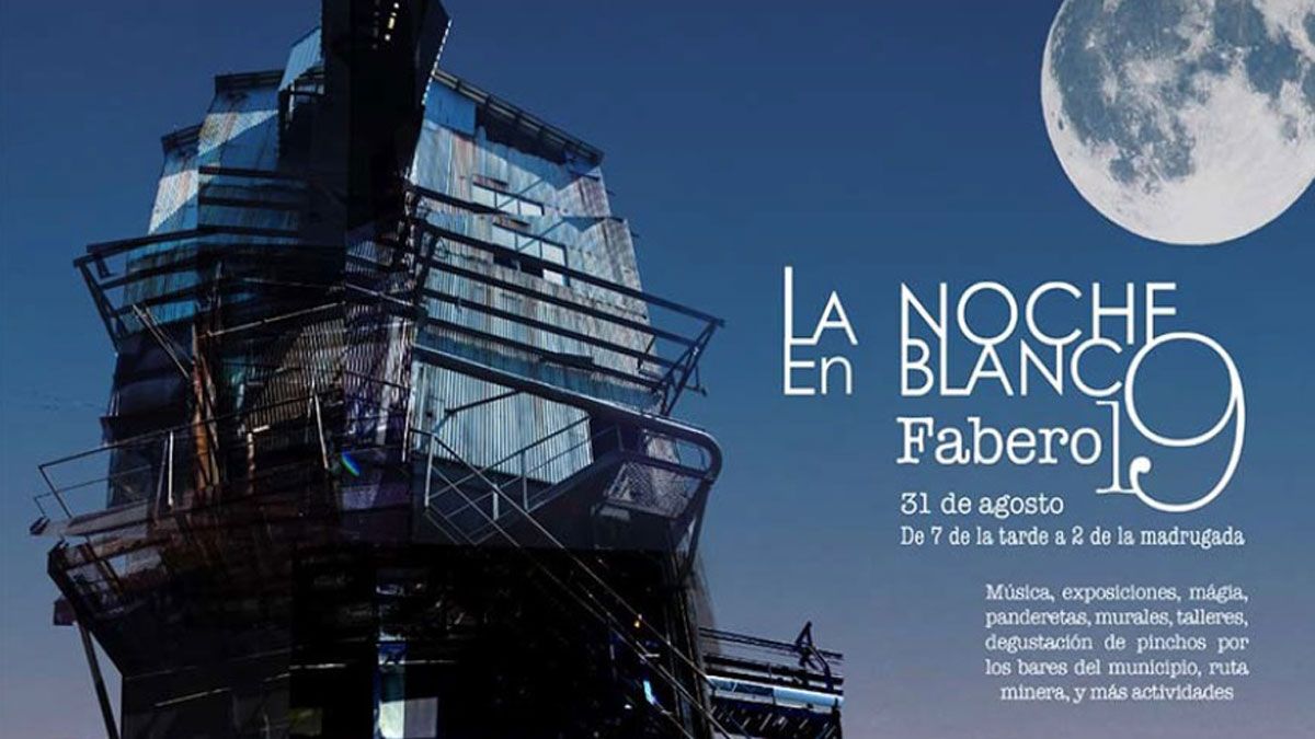 Detalle del cartel de La Noche en Blanco de Fabero, para este sábado.