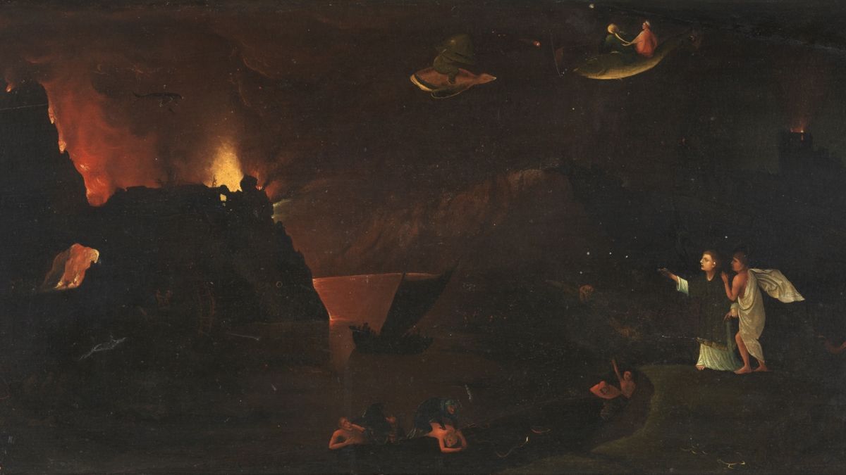 Siglo XVI.  Óleo sobre tabla. 35 x 78 cm