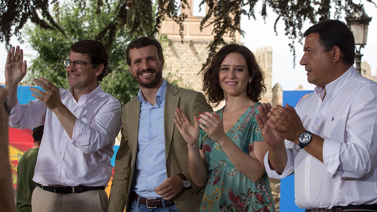 Pablo Casado, Alfonso Fernández Mañueco, Isabel Díaz Ayuso y Carlos García González. | ICAL