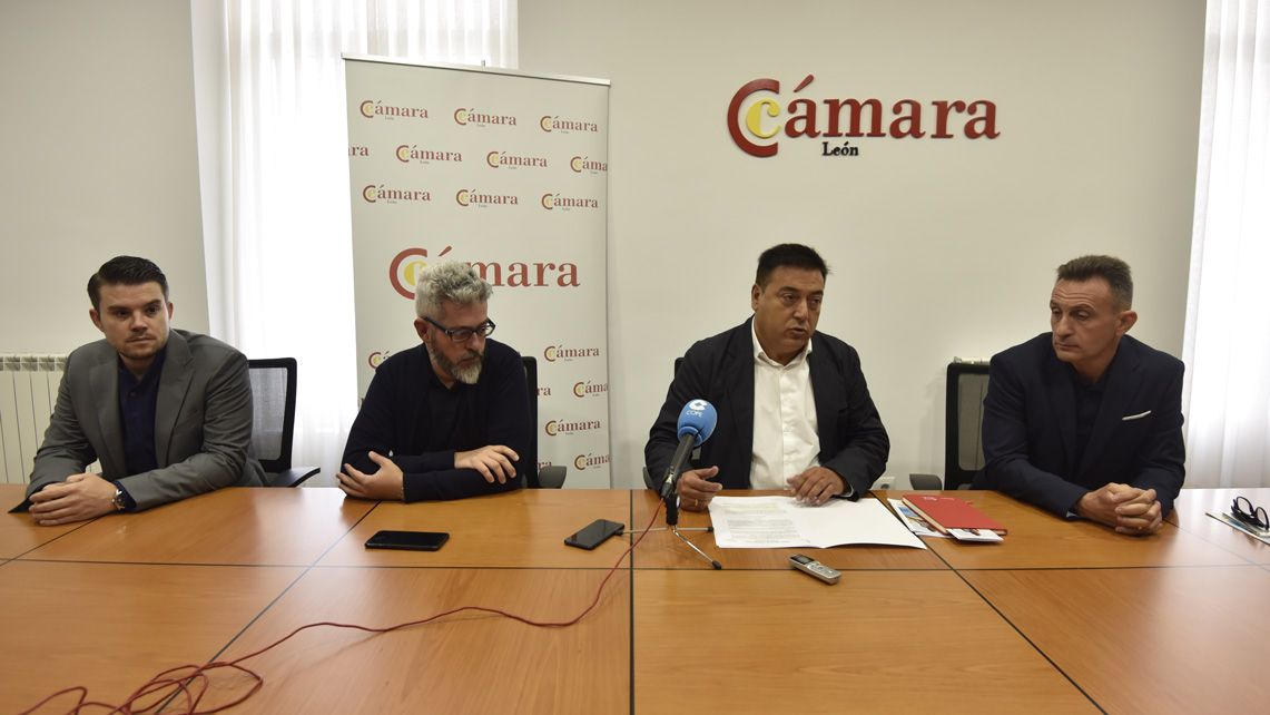David Santos, Ricardo Valderrama, Ricardo Pérez y Andrés Juan Valdés en la presentación de 'Agroterra'. | SAÚL ARÉN