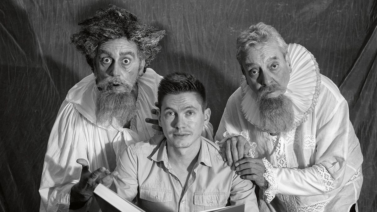 Alberto Díaz, Javier Bermejo y Miguel Barajas, componentes de La Submarina, son los protagonistas de ‘Confesiones de don Quijote’. | DIVINA QUININA