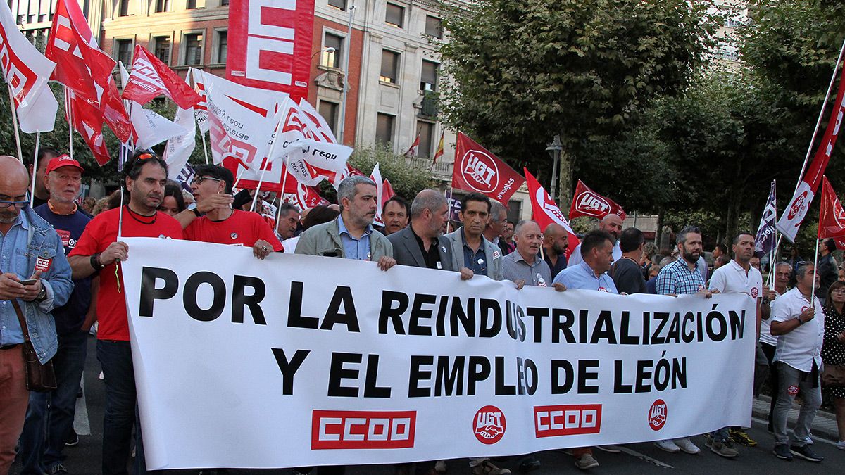 Imagen de una de las manifestaciones celebradas en León el año pasado, por el cierre de Vestas. | ICAL