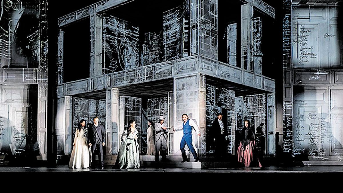 La escenografía de Es Devlin cumple un papel fundamental en la representación de ‘Don Giovanni’. |  BILL COOPER