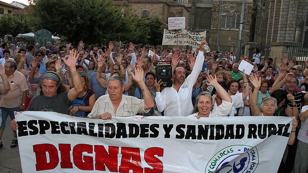 Imagen de archivo de una de las protestas por la Sanidad Rural. | ICAL