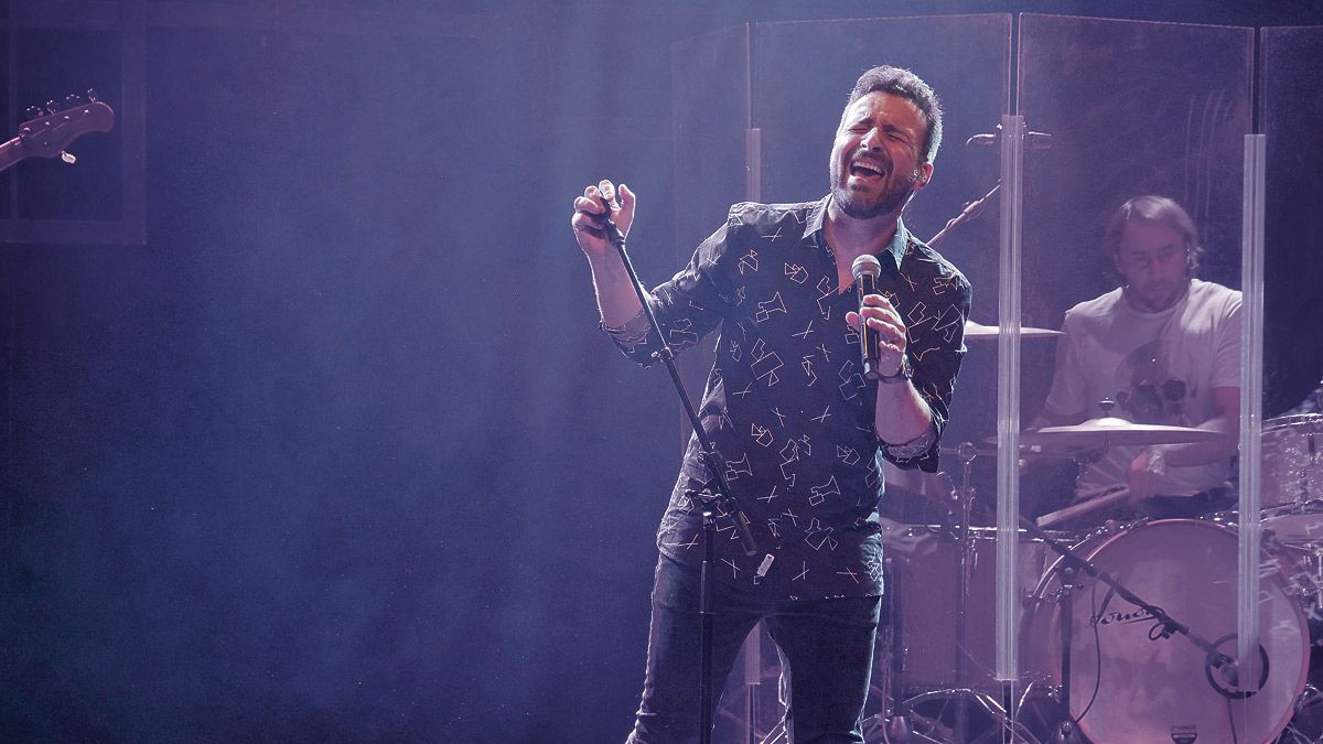 Diego Cantero, Funambulista, en uno de sus concierto de la gira de ‘El Observatorio’. |  L.N.C.