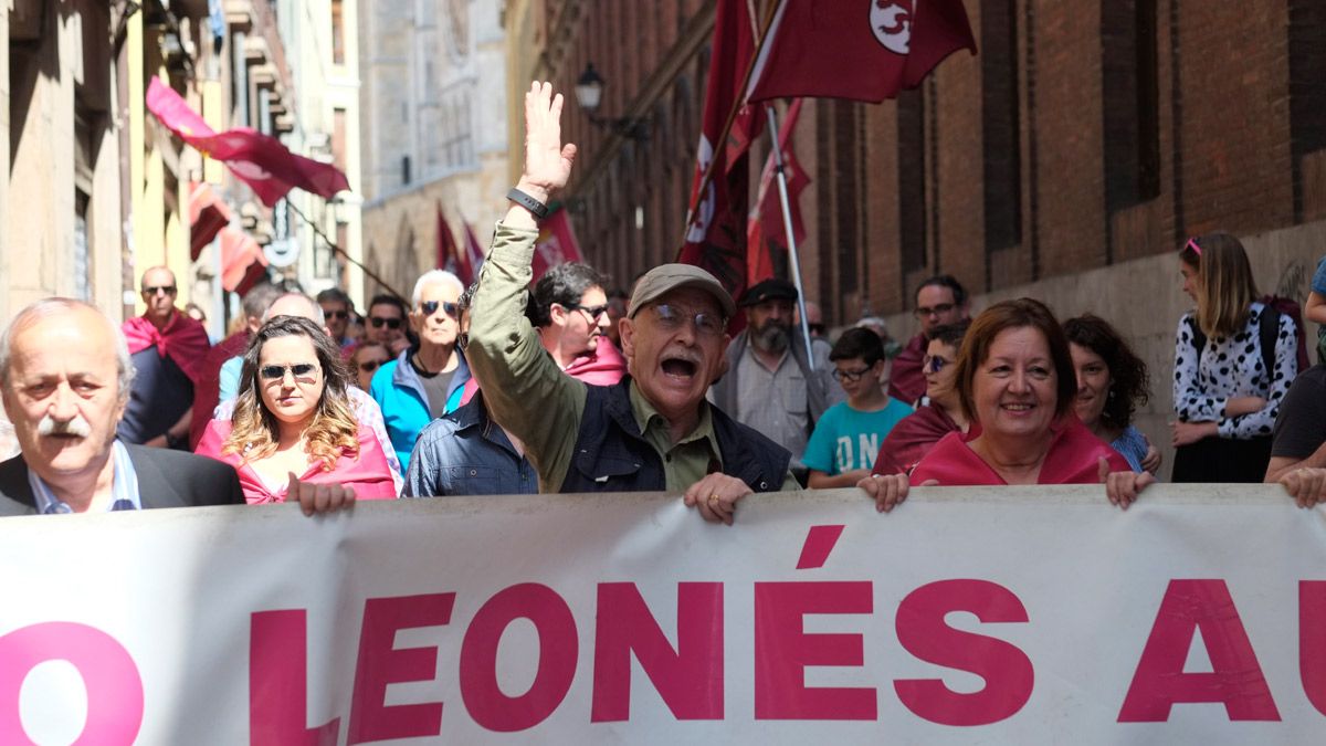 Una imagen de archivo de una concentración leonesista. | DANIEL MARTÍN