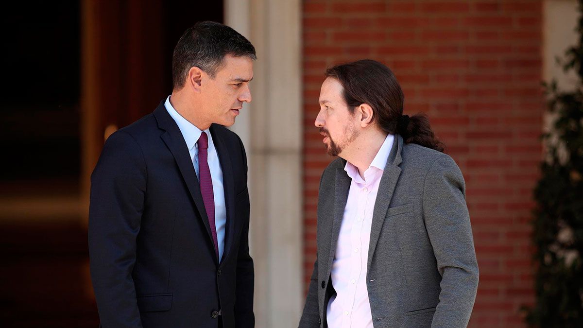 Iglesias y Sánchez en el Congreso. | EUROPA PRESS