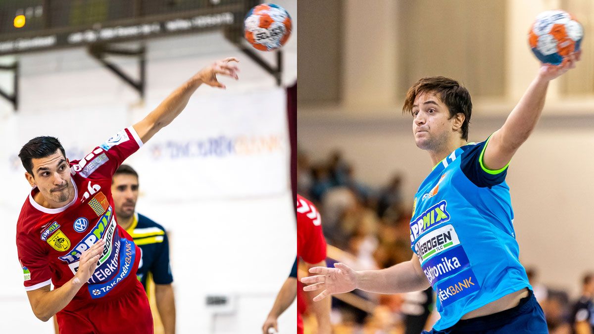 Pedro Rodríguez y Luisfe Jiménez se enfrentarán este domingo al Abanca Ademar en la Copa EHF. | BALATONFUREDI