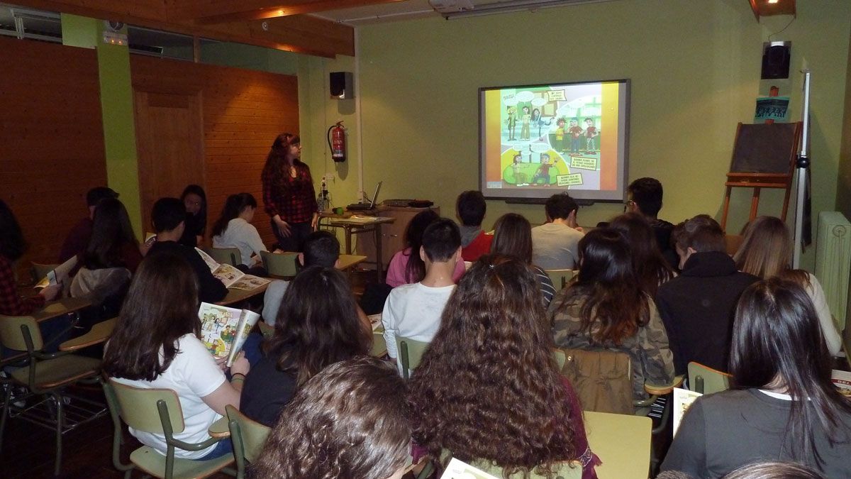 Un taller de prevención en el IES Bergidum Flavium de Cacabelos. | L.N.C.