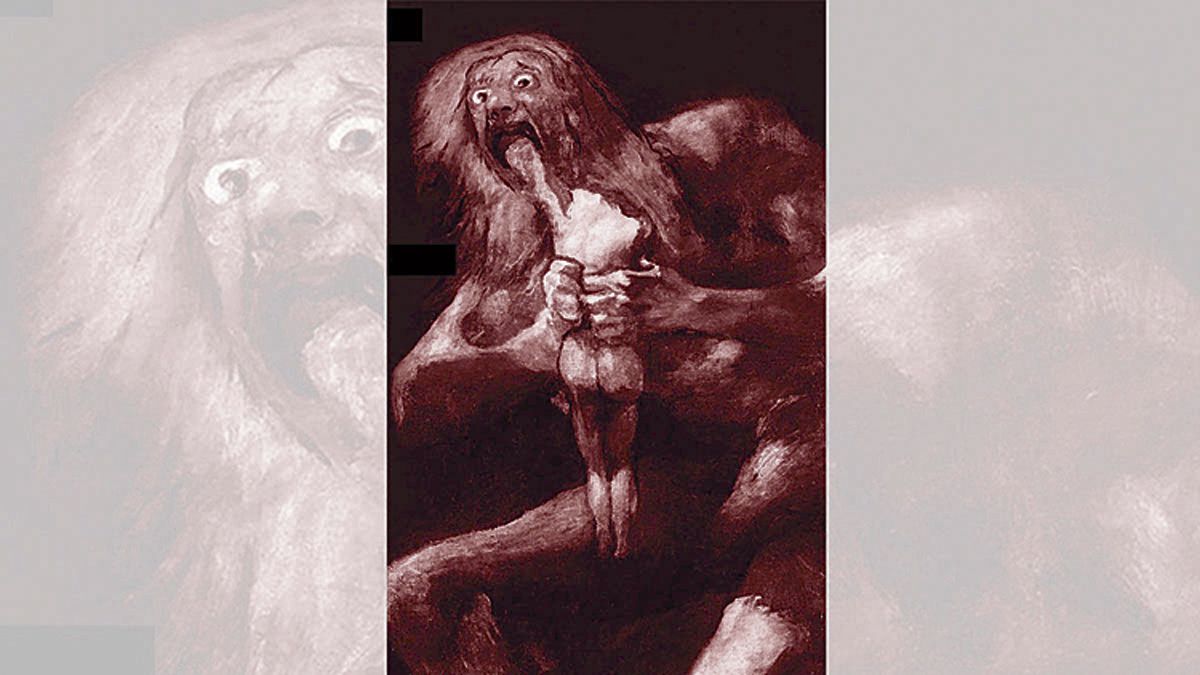 La imagen de la pintura de Goya ‘Saturno devorando a su hijo’ preside la nueva publicación de Marciano Sonoro Ediciones que se presenta este miércoles.