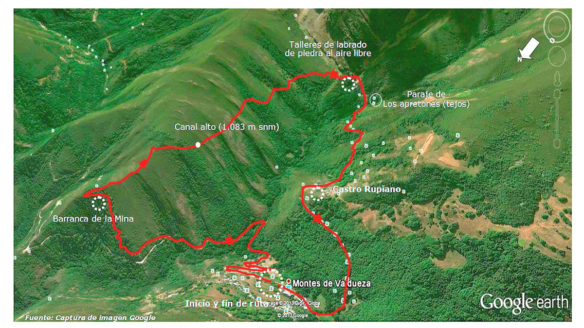 Plano de la ruta.