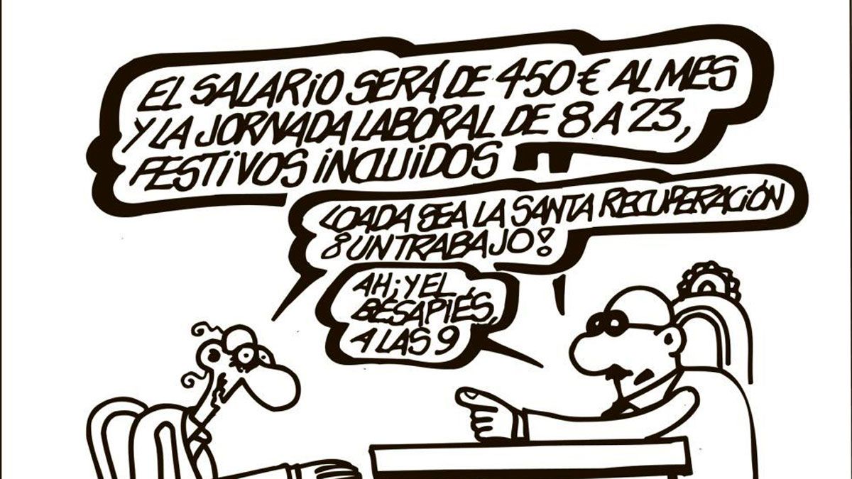 Viñeta de Forges sobre la situación actual de desigualdad social.